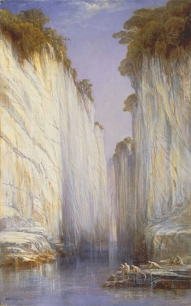 The Marble Rocks - Nerbudda Jubbolpore, 1882. Creator: Edward Lear