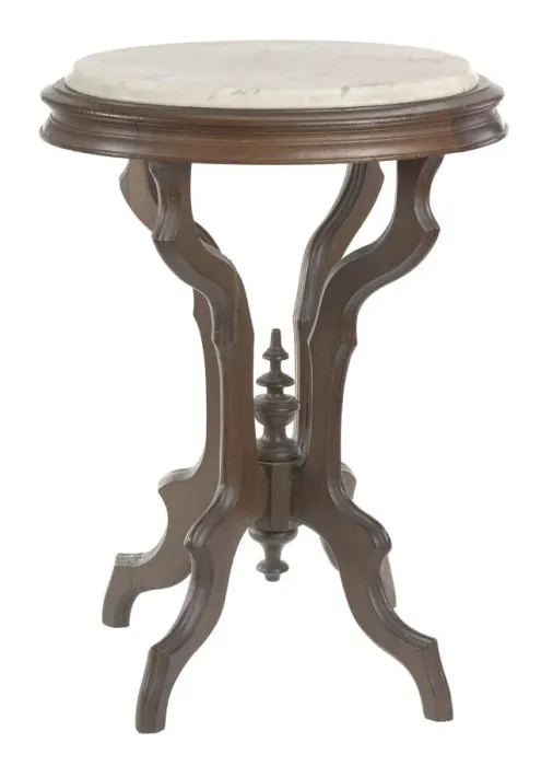 Framed Print : Marble-top table from the home of Robert Smalls, 1870s. Creator: Unknown Framed Print : Marble-top table from the home of Robert Smalls, 1870s. Creator: Unknown