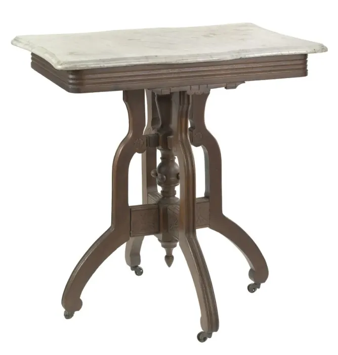Framed Print : Marble-top table from the home of Robert Smalls, 1875. Creator: Unknown Framed Print : Marble-top table from the home of Robert Smalls, 1875. Creator: Unknown