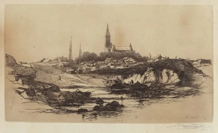 Framed Print : Marblehead, 1881. Creator: Stephen Parrish Framed Print : Marblehead, 1881. Creator: Stephen Parrish