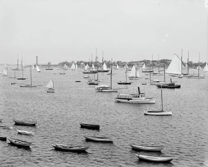 Framed Print : Marblehead Harbor, Mass. between 1900 and 1906. Creator: Unknown Framed Print : Marblehead Harbor, Mass. between 1900 and 1906. Creator: Unknown