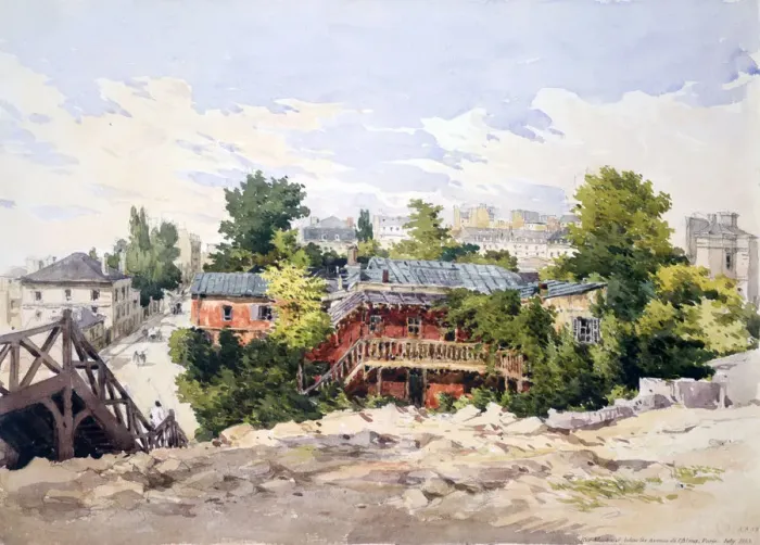Framed Print : Marboeuf Road below the Avenue de L Alma, Paris, 1867. Artist: Charles Claude Pyne Framed Print : Marboeuf Road below the Avenue de L Alma, Paris, 1867. Artist: Charles Claude Pyne