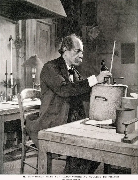 Framed Print : Marcelin Berthelot (1827-1907), French chemist and historian in his lab in 1901 Framed Print : Marcelin Berthelot (1827-1907), French chemist and historian in his lab in 1901