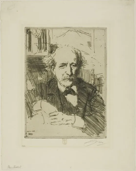 Framed Print : Marcellin Berthelot, 1906. Creator: Anders Leonard Zorn Framed Print : Marcellin Berthelot, 1906. Creator: Anders Leonard Zorn