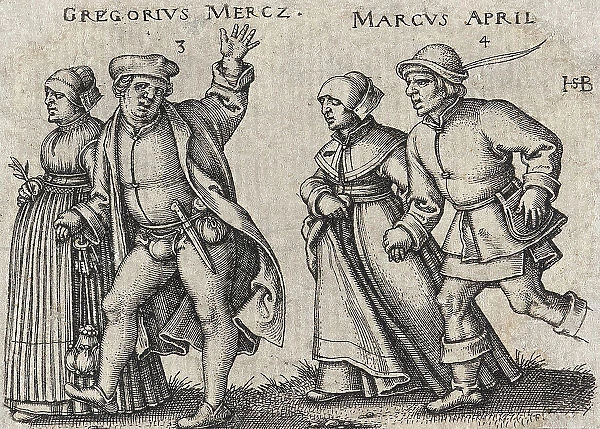 March and April, between 1546 and 1547. Creator: Sebald Beham