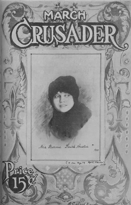 Framed Print : March Crusader; Mrs. Bernia Smith Austin; [Cover page], 1918-1922. Creator: Unknown