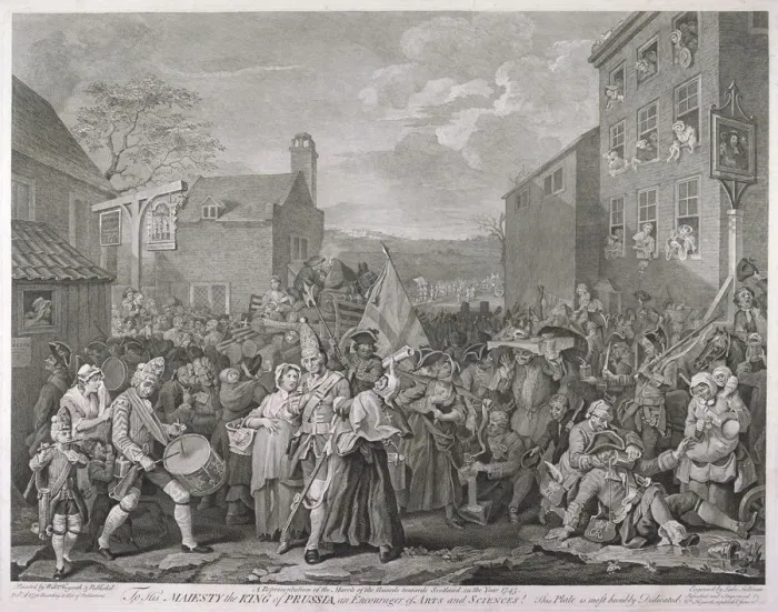 Framed Print : The March to Finchley, 1761. Artist Framed Print : The March to Finchley, 1761. Artist
