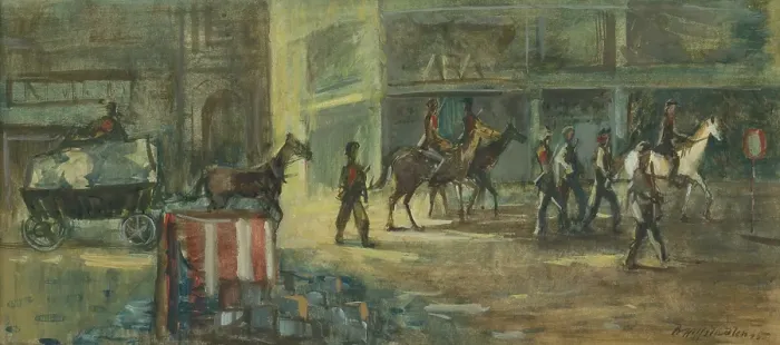 Framed Print : March of the Partisans 1945, 1945. Creator: Bedrich Hoffstadter Framed Print : March of the Partisans 1945, 1945. Creator: Bedrich Hoffstadter