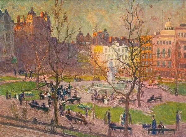 March Sunshine, Leicester Square, c1914. Artist: Emile Claus
