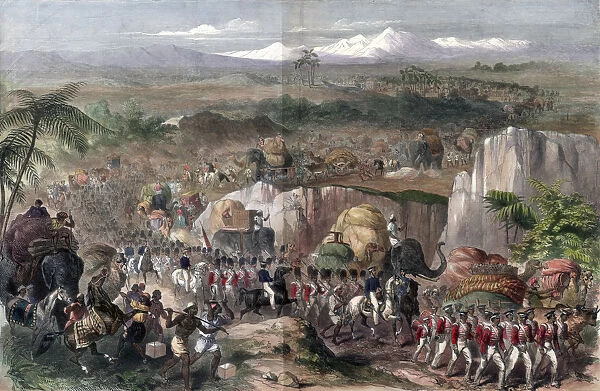 March of troops in India, 1848