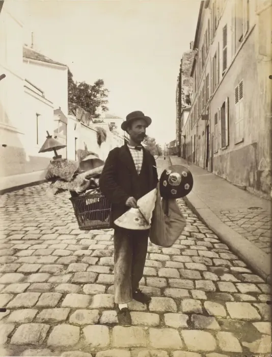 Framed Print : Marchand abat-jours, 1899 / 1900. Creator: Eugene Atget Framed Print : Marchand abat-jours, 1899 / 1900. Creator: Eugene Atget