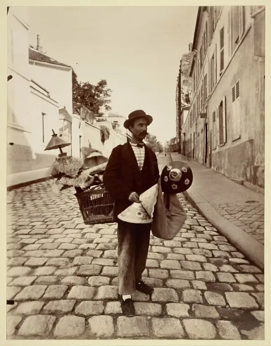 Framed Print : Marchand d'Abat-Jours, 1901. Creator: Eugene Atget Framed Print : Marchand d'Abat-Jours, 1901. Creator: Eugene Atget