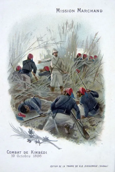 Framed Print : The Marchand expedition: fighting at Kimbedi, Congo, 19 October 1896 Framed Print : The Marchand expedition: fighting at Kimbedi, Congo, 19 October 1896