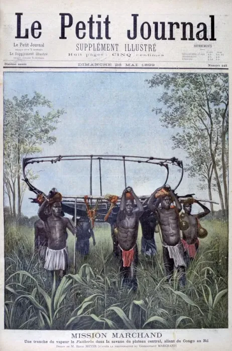 Framed Print : The Marchand Mission travelling from the Congo to the Nile, 1899. Artist: Henri Meyer Framed Print : The Marchand Mission travelling from the Congo to the Nile, 1899. Artist: Henri Meyer