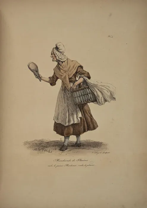 Framed Print : Marchande de plaisirs. From the Series Cris de Paris (The Cries of Paris), 1815. Creator: Vernet, Carle (1758-1836). Marchande de plaisirs. From the Series Cris de Paris (The Cries of Paris), 1815. Creator: Vernet, Carle (1758-1836) Framed Print : Marchande de plaisirs. From the Series Cris de Paris (The Cries of Paris), 1815. Creator: Vernet, Carle (1758-1836). Marchande de plaisirs. From the Series Cris de Paris (The Cries of Paris), 1815. Creator: Vernet, Carle (1758-1836)