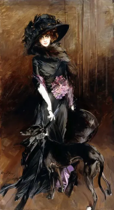 Framed Print : Marchesa Luisa Casati with a Greyhound, 1908 Framed Print : Marchesa Luisa Casati with a Greyhound, 1908