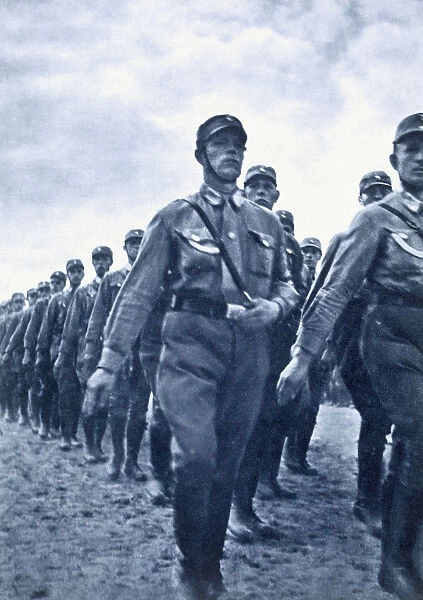 Marching SA Stormtroopers, Germany, c1925-1930