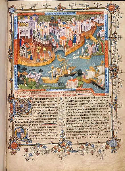 Marco Polo?s departure from Venice in 1271 (From Marco Polo?s Travels), ca 1400. Artist: Anonymous