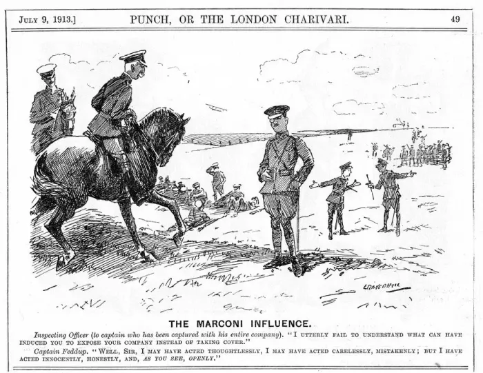 Framed Print : Marconi Shares Scandal, 1913. Artist: Leonard Raven-Hill Framed Print : Marconi Shares Scandal, 1913. Artist: Leonard Raven-Hill