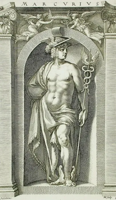 Framed Print : “Marcurius” [sic], the Roman God, Mercury, 1592. Creator: Hendrik Goltzius