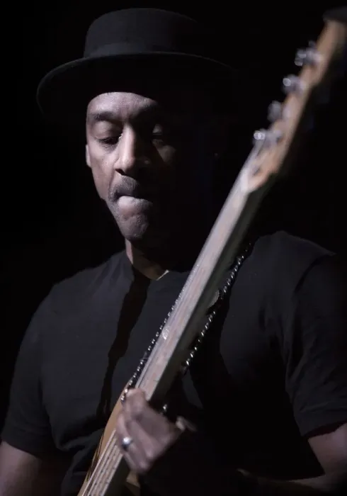 Framed Print : Marcus Miller, 2017. Artist: Alan John Ainsworth Framed Print : Marcus Miller, 2017. Artist: Alan John Ainsworth