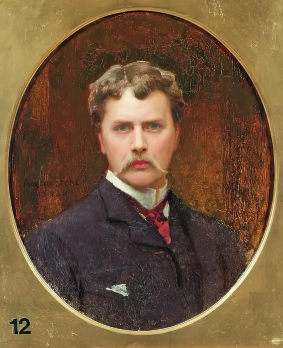 Framed Print : Marcus Stone, Self Portrait, 1883. Creator: Marcus Stone Framed Print : Marcus Stone, Self Portrait, 1883. Creator: Marcus Stone