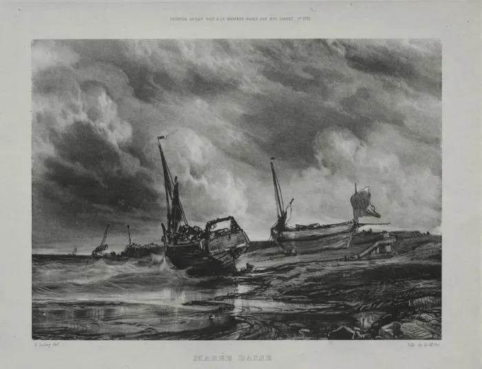 Framed Print : Maree basse, 1831. Creator: Eugene Isabey (French, 1803-1886) Framed Print : Maree basse, 1831. Creator: Eugene Isabey (French, 1803-1886)