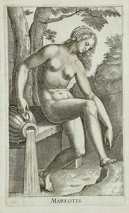 Framed Print : Mareotis, 1587. Creator: Philip Galle Framed Print : Mareotis, 1587. Creator: Philip Galle