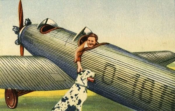 Marga von Etzdorf with her plane, 1932. Creator: Unknown