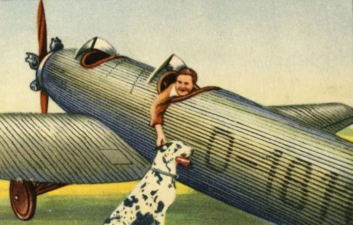Framed Print : Marga von Etzdorf with her plane, 1932. Creator: Unknown Framed Print : Marga von Etzdorf with her plane, 1932. Creator: Unknown