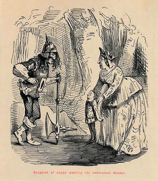 Margaret of Anjou meeting the benevolent Robber, . Artist: John Leech