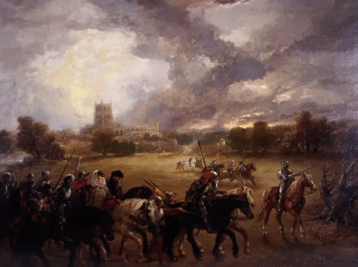 Framed Print : Margaret of Anjou taken prisoner after the Battle of Tewkesbury, 1875. Artist Framed Print : Margaret of Anjou taken prisoner after the Battle of Tewkesbury, 1875. Artist
