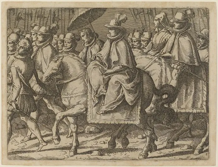 Framed Print : Margaret of Austria on Horseback, 1612. Creator: Raffaello Schiaminossi Framed Print : Margaret of Austria on Horseback, 1612. Creator: Raffaello Schiaminossi