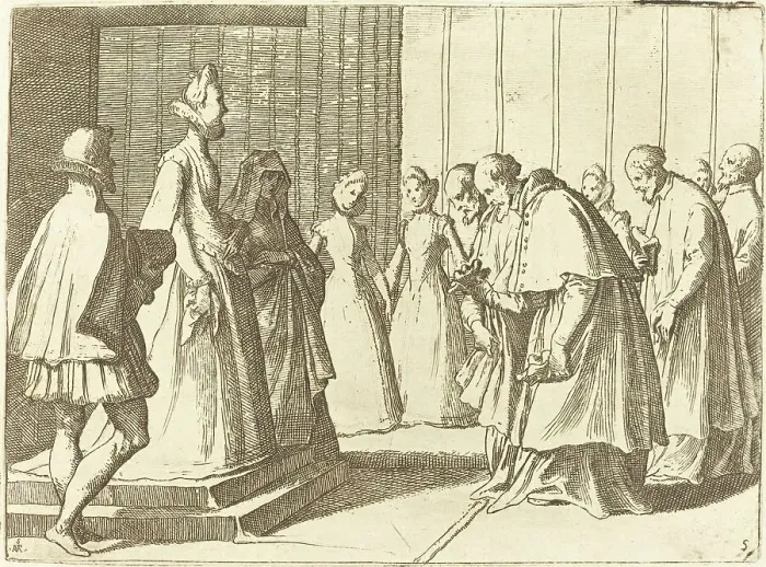 Framed Print : Margaret of Austria Receiving the Homage of Cardinals and Prelates, 1612. Creator: Raffaello Schiaminossi Framed Print : Margaret of Austria Receiving the Homage of Cardinals and Prelates, 1612. Creator: Raffaello Schiaminossi