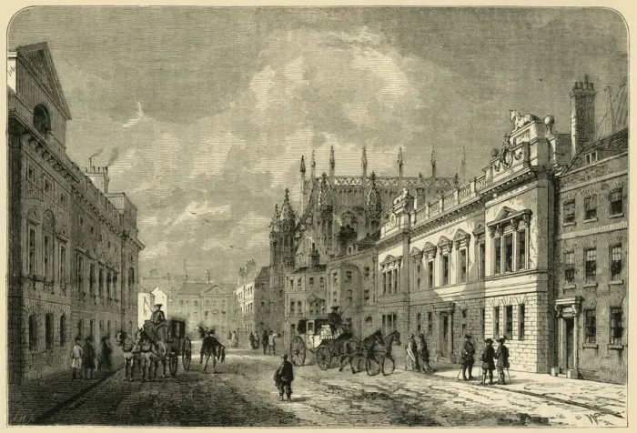 Framed Print : Margaret Street, Westminster, (1881). Creator: Unknown Framed Print : Margaret Street, Westminster, (1881). Creator: Unknown