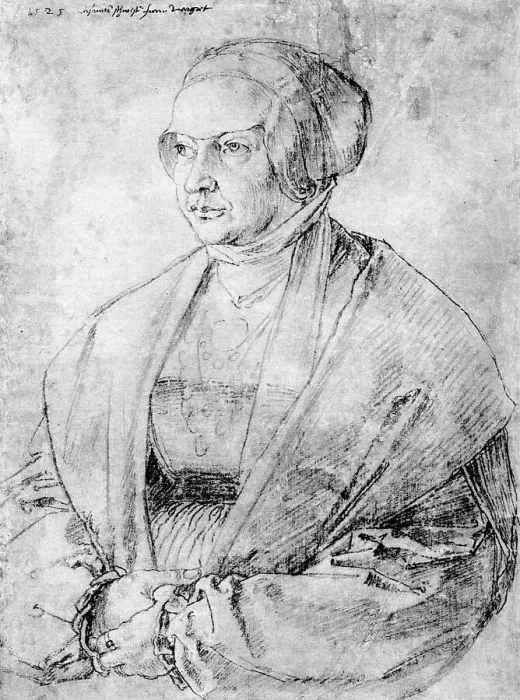 Framed Print : Margarete von Brandenburg-Ansbach, 1525, (1936). Artist: Albrecht Durer Framed Print : Margarete von Brandenburg-Ansbach, 1525, (1936). Artist: Albrecht Durer