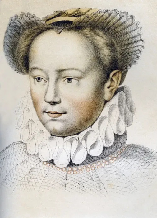 Framed Print : Marguerite de Valois (1553-1615), queen consort of Henry IV of France, 16th century (1849). Artist: Franz Kellerhoven Framed Print : Marguerite de Valois (1553-1615), queen consort of Henry IV of France, 16th century (1849). Artist: Franz Kellerhoven