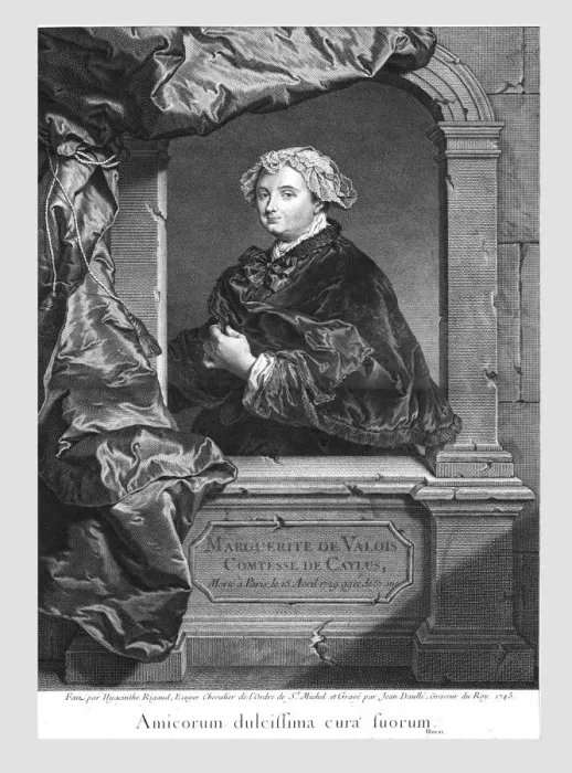 Framed Print : Marguerite de Valois, Comtesse de Caylus, (1743). Artist: Jean Daullé Framed Print : Marguerite de Valois, Comtesse de Caylus, (1743). Artist: Jean Daullé