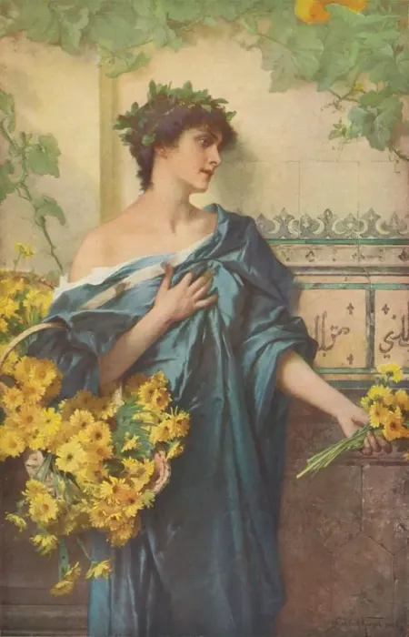Framed Print : Marguerites, c1900, (1918). Artist: Conrad Kiesel Framed Print : Marguerites, c1900, (1918). Artist: Conrad Kiesel