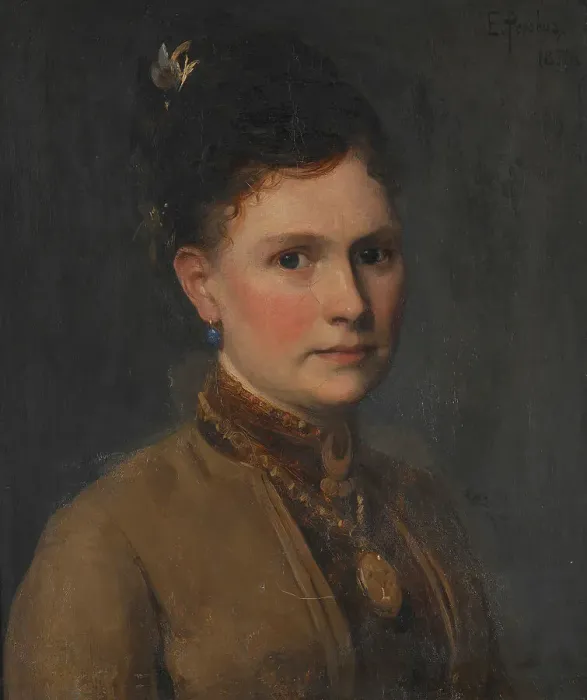 Framed Print : Maria Agnes Claesson (1843- after 1903), married to the artist Edvard Perséus, 1878. Creator: Edvard Perseus Framed Print : Maria Agnes Claesson (1843- after 1903), married to the artist Edvard Perséus, 1878. Creator: Edvard Perseus