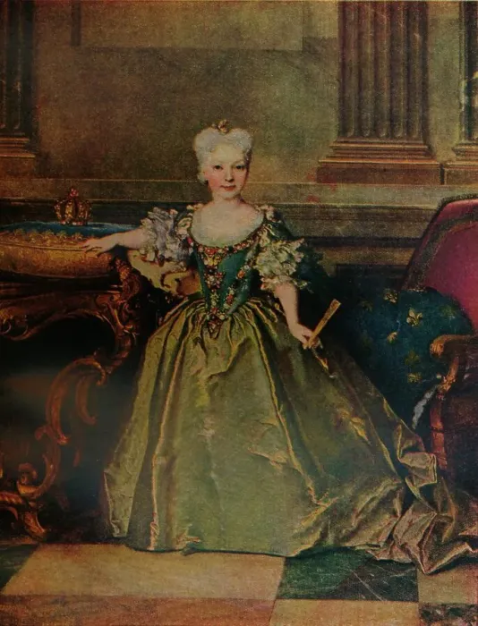 Framed Print : Maria Ana Victoria de Borbon y Farnesio, 1724 (c1927). Artist: Nicolas de Largilliere Framed Print : Maria Ana Victoria de Borbon y Farnesio, 1724 (c1927). Artist: Nicolas de Largilliere
