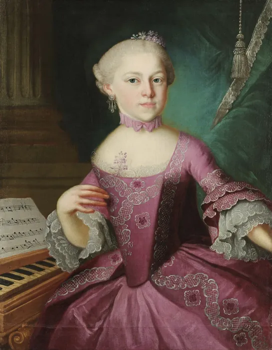 Framed Print : Maria Anna (Nannerl) Mozart (1751-1829), sister of Wolfgang Amadeus Mozart, 1763. Creator: Lorenzoni, Pietro Antonio (1721-1782) Framed Print : Maria Anna (Nannerl) Mozart (1751-1829), sister of Wolfgang Amadeus Mozart, 1763. Creator: Lorenzoni, Pietro Antonio (1721-1782)