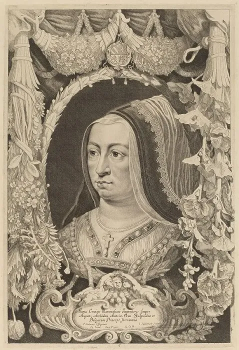 Framed Print : Maria of Burgundy, Empress and Wife of Maximilian I. Creator: Jonas Suyderhoef Framed Print : Maria of Burgundy, Empress and Wife of Maximilian I. Creator: Jonas Suyderhoef