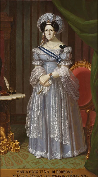 Maria Cristina of Naples and Sicily (1779-1849), Queen of Sardinia. Artist: Anonymous
