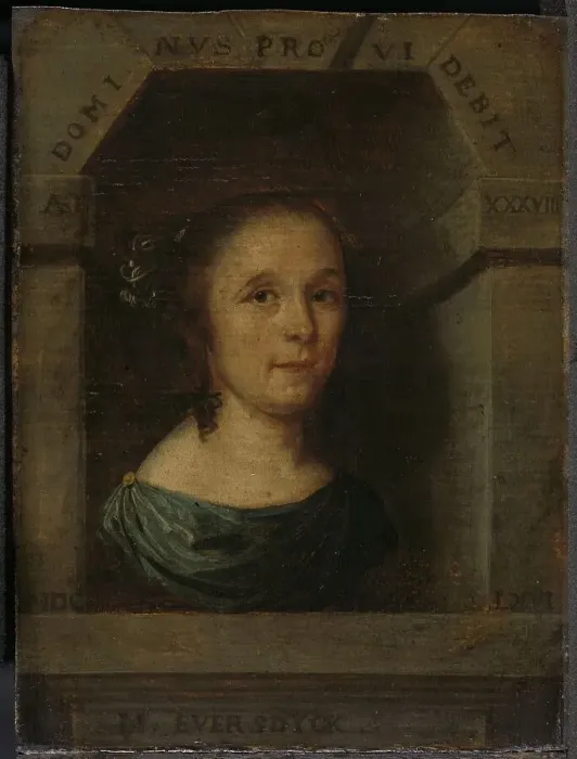 Framed Print : Maria Eversdijck (b 1628), Wife of Nicolaes Blancardus, 1666. Creator: Willem Eversdyck Framed Print : Maria Eversdijck (b 1628), Wife of Nicolaes Blancardus, 1666. Creator: Willem Eversdyck