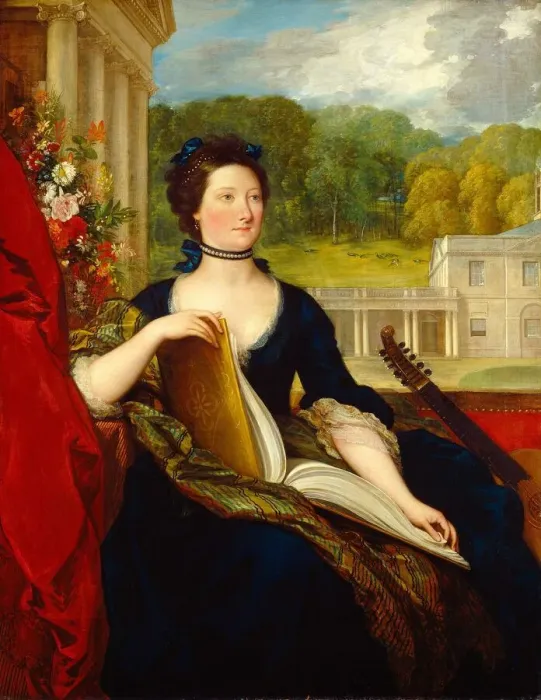 Framed Print : Maria Hamilton Beckford (Mrs. William Beckford), 1799. Creator: Benjamin West Framed Print : Maria Hamilton Beckford (Mrs. William Beckford), 1799. Creator: Benjamin West