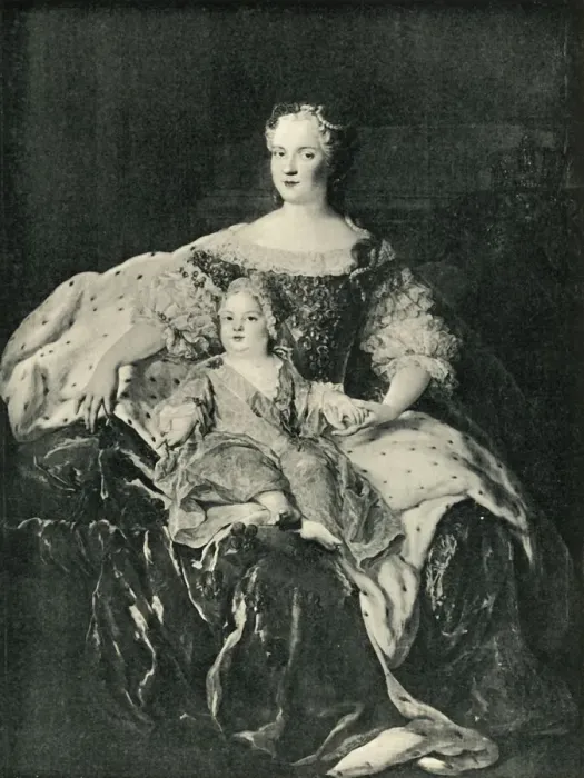 Framed Print : Maria Leszczynska and the Dauphin, c1730, (1903). Creator: Unknown Framed Print : Maria Leszczynska and the Dauphin, c1730, (1903). Creator: Unknown