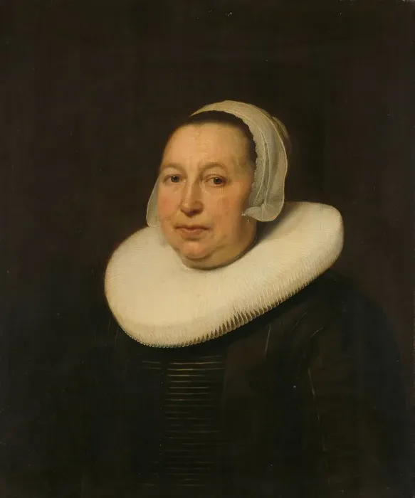 Framed Print : Maria Pietersdr de Leest (d. 1652), Wife of Samuel van Lansbergen, 1646. Creator: Bartholomeus van der Helst Framed Print : Maria Pietersdr de Leest (d. 1652), Wife of Samuel van Lansbergen, 1646. Creator: Bartholomeus van der Helst