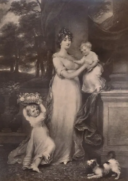 Framed Print : Maria Scott-Waring and her daughters, c 1804 (1894). Artist: Charles Turner Framed Print : Maria Scott-Waring and her daughters, c 1804 (1894). Artist: Charles Turner