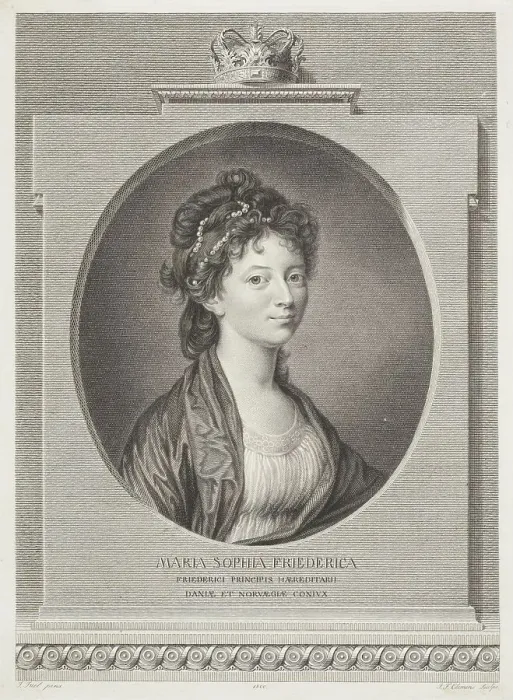 Framed Print : Maria Sophia Friederica, 1800. Creator: Johan Frederik Clemens Framed Print : Maria Sophia Friederica, 1800. Creator: Johan Frederik Clemens